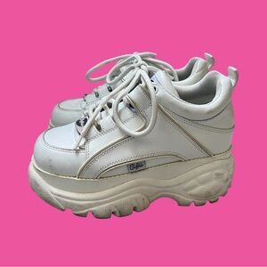 Buffalo Women's White Platform Sneakers